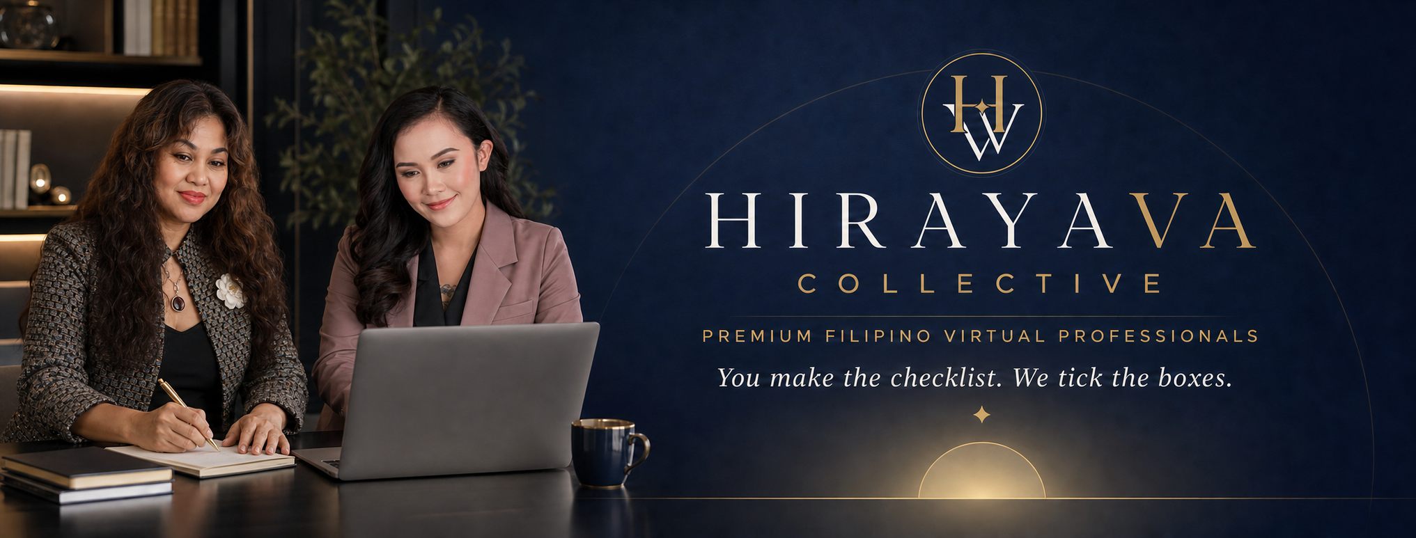 Two Hiraya VA Collective professionals working together